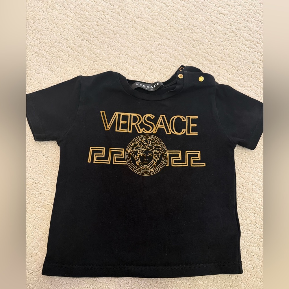Versace Baby Boys Black Medusa Logo T-Shirt 9-12M